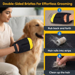 Qpets® Pet Hair Removal Glove Upgraded Reusable Electrostatic Mitt for Dogs Cats Furniture Clothing Carpet