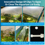 Qpets® Aquarium Lid Hood Fish Tank Cover Plastic Grid Panel with Clips for Terrarium and Aquarium Use