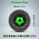 Qpets® Football Tire with Built in Squeaker Bite Resistant Vinyl Chew Play Item for Small and Medium Dogs Interactive Fetch and Teething Play