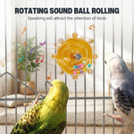 Qpets Bird Foraging Spin Wheel with Smooth Rotation for Parakeets, Cockatiels and Conures