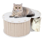 Qpets® Cat Hideaway Tunnel House Cat Tunnel Semi-Closure Scratcher Roofed House DIY Assembly Felt Hiding Game