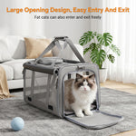 Qpets Cat and Small Dog Carrier Bag with Five-Side Mesh, Foldable Storage and Adjustable Strap