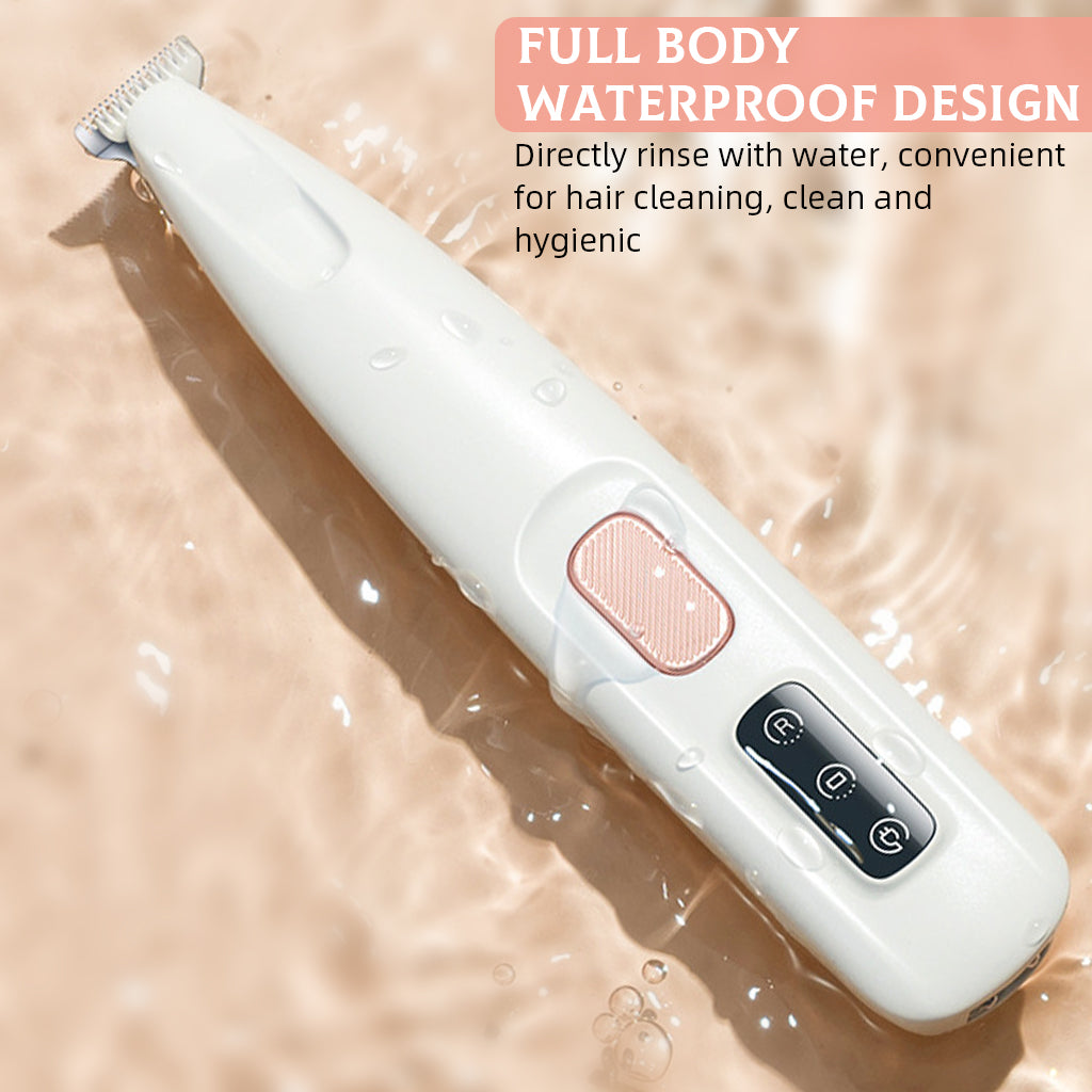 Qpets® USB Dog Trimmer with LED Cats Dogs Paws Trimmer Detailing Hair Trimmer Electric USB Cordless Pet Grooming Hair Trimmer for Face, Paws, Under The Tail