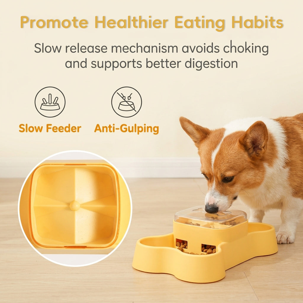 Qpets Interactive Dog and Cat Treat Dispenser Puzzle Feeder for Slow Eating and Enrichment Play