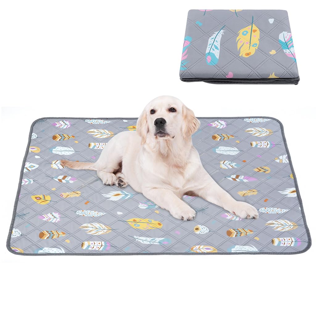 Qpets Washable Dog Pee Pad with 90x75cm Size, Absorbent Core and Waterproof TPU Backing