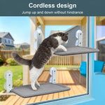Qpets Foldable Cat Window Hammock with Cordless Design, Reversible Cover and 55 lb Support