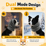 Qpets Dog Ear Hood, Size M, 16 x 19 cm, Adjustable Dual Zippers and Soft Lining