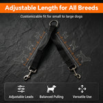 Qpets Double Dog Leash Split Lead with No-Tangle Swivel, Adjustable Length and Reflective Stitching