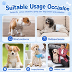 Qpets Male Dog Diaper Wraps, 12 Pack, Absorbent, Breathable Leak Protection, Size L