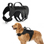 Qpets Adjustable Reflective Dog Harness for Large Dogs with Front and Back Leash Rings