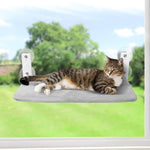 Qpets Foldable Cat Window Hammock with Cordless Design, Reversible Cover and 55 lb Support
