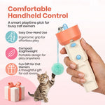 Qpets Automatic Cat Teaser Launcher with 2.2m Retractable String and Replaceable Teasers