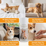 Qpets Dog Paw Cleaner Foam with Silicone Brush | No Rinse Pet Paw Cleanser for Dogs & Cats