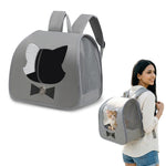 Qpets Foldable Pet Backpack Carrier with Breathable Mesh and Transparent Panels for Cats and Small Dogs
