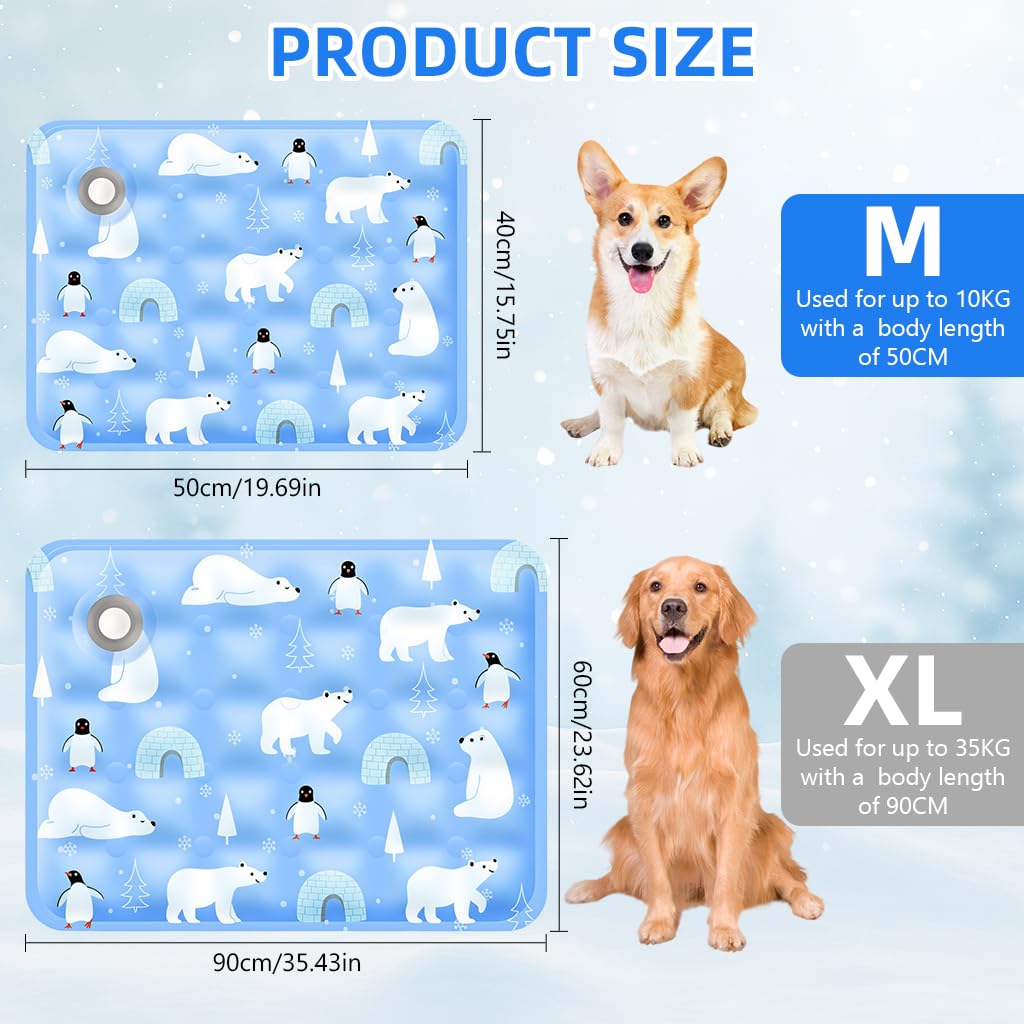 Qpets Pet Cooling Mat for Dogs & Cats, Water-Filled Cooling