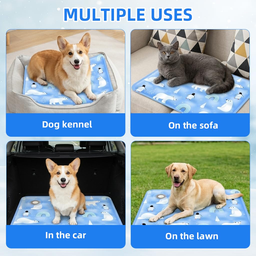 Qpets Pet Cooling Mat for Dogs & Cats, Water-Filled Cooling