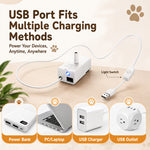 Qpets Cat Water Fountain Replacement Pump with LED Switch for 50oz, 95oz and 108oz Fountains