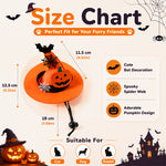 Qpets Adjustable Halloween Witch Hat for Cats and Small Dogs with Soft Cloth and Lace Details