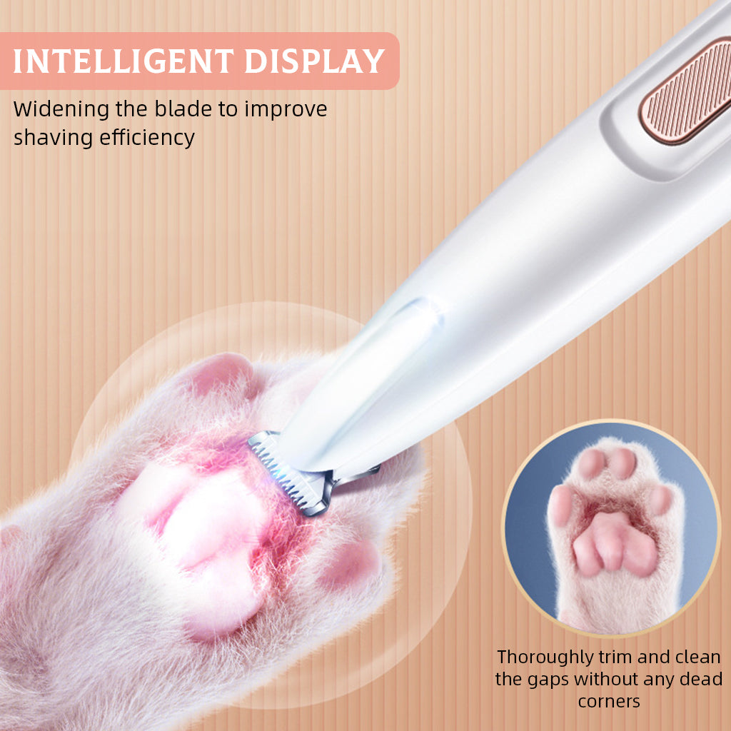 Qpets® USB Dog Trimmer with LED Cats Dogs Paws Trimmer Detailing Hair Trimmer Electric USB Cordless Pet Grooming Hair Trimmer for Face, Paws, Under The Tail
