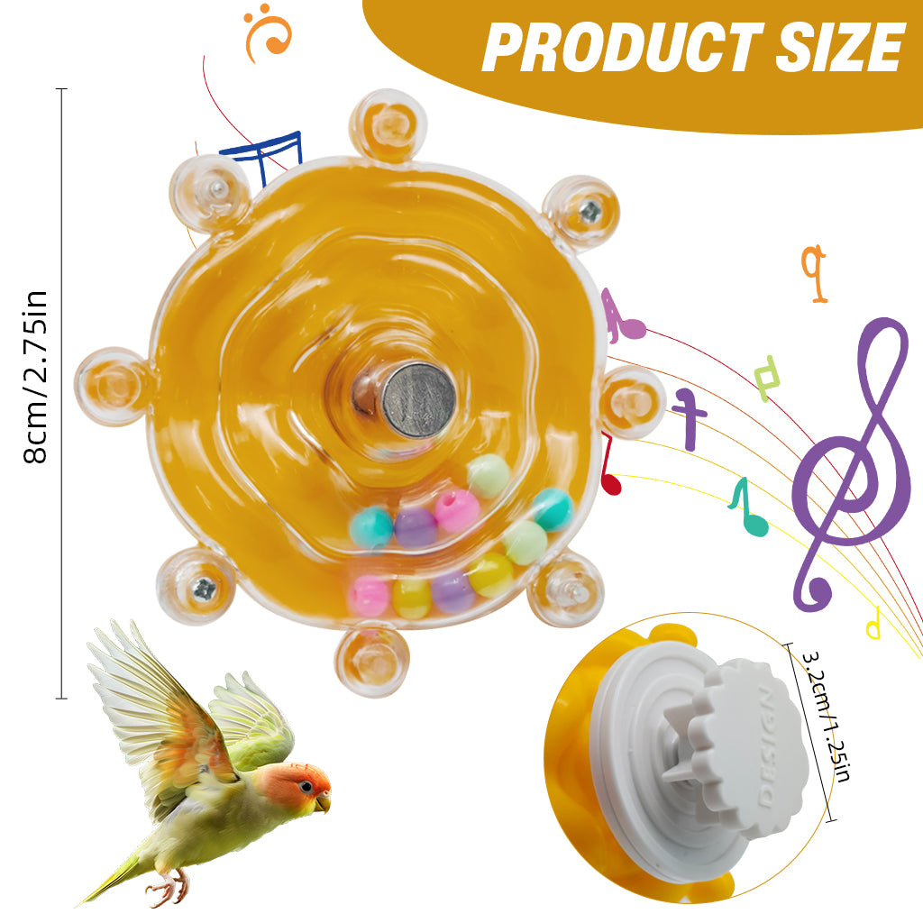 Qpets Bird Foraging Spin Wheel with Smooth Rotation for Parakeets, Cockatiels and Conures