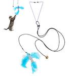 Qpets Interactive Cat Feather Wand for Playtime with Retractable Design & Safe Materials