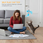 Qpets Interactive Cat Feather Wand for Playtime with Retractable Design & Safe Materials