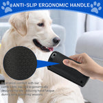 Qpets® Dog Deshedding Comb Pet Grooming Thinning Comb De-shedding Tool Dog Grooming Combs Anti-slip Handle Design, 146x68mm