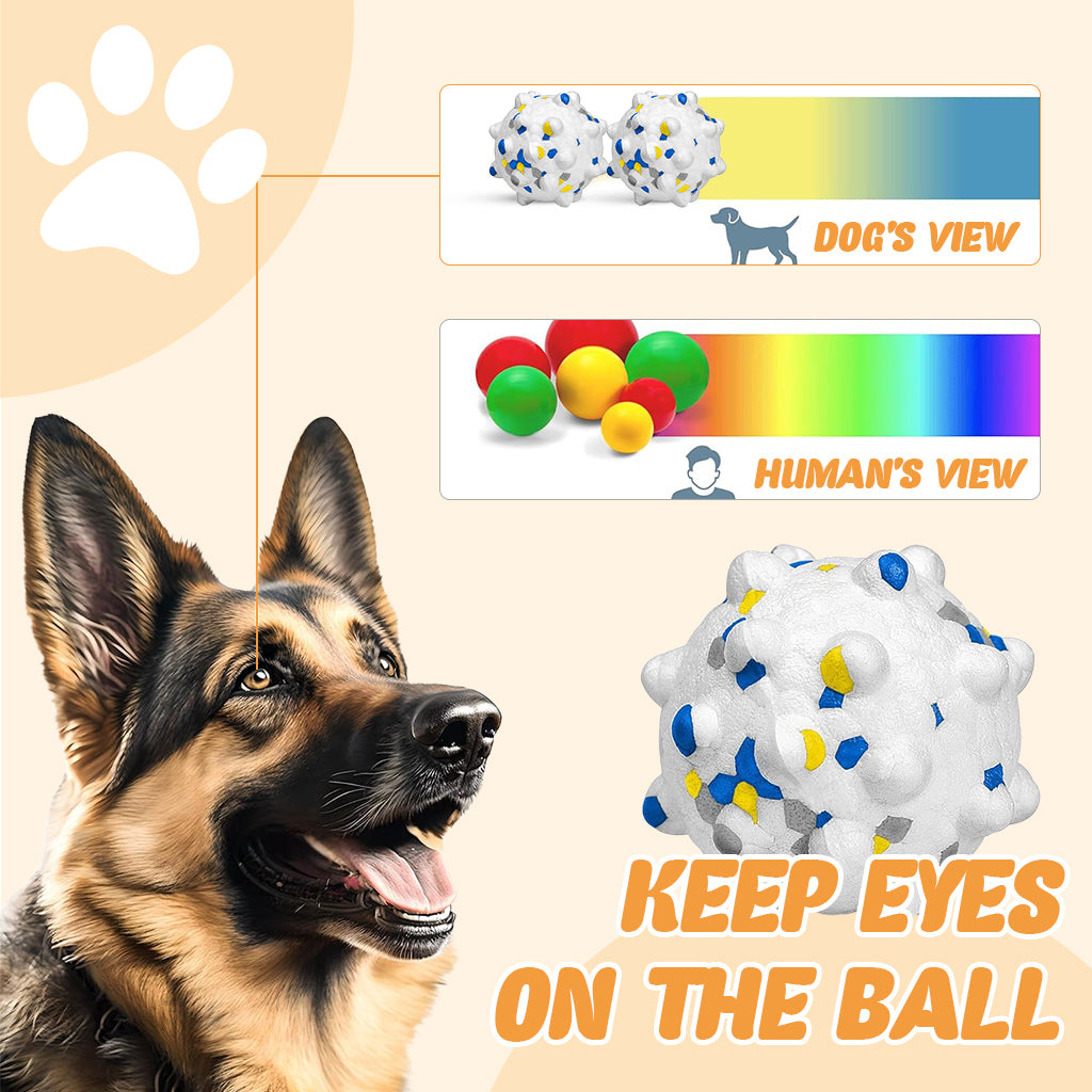 Qpets® Dog Toy Ball Chew Toy for Dogs Dental Chew Toy Teething Toy 7.5cm Dia ETPU Food Grade Safe Dog Ball Toy Toss-and-Fetch Game Interactive Dog Ball Toy