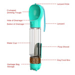 300ML Dog Water Bottles Portable Leak Proof Dog Water Dispenser with Drinking and Feeding Function Lightweight Pet Water Dispenser for Walking and Travel for Dog, Cat Travel Water Bottle