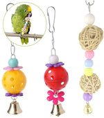 9 in 1 Birds Toys Set Parrot Toy Chew Toy with Hanging Hammock Swing Bell Pet Climbing Ladders Love Birds Toys for Small Parakeets Cockatiels Conures Finches Budgie Macaw Parrots