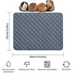 2PCS Pee Pads for Dogs Reusable&Washable, Non slip Puppy Training Pad, Pet Cage Liner, Absorbency Toilet Mat for Cats, Guinea Pig, Hamsters, Chinchillas, Rabbit, Hedgehog(50 x 30cm)