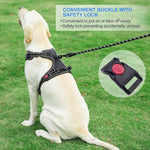 Dog Vest Dog Harness for Large Dog with 1.5m Dog Leash Dog Harness with Pulls Handle for Guide Dog, Large Dog, Adjustable Dog Vest Harness with Quick Release Buckle (Suitable 32.5-50kg)