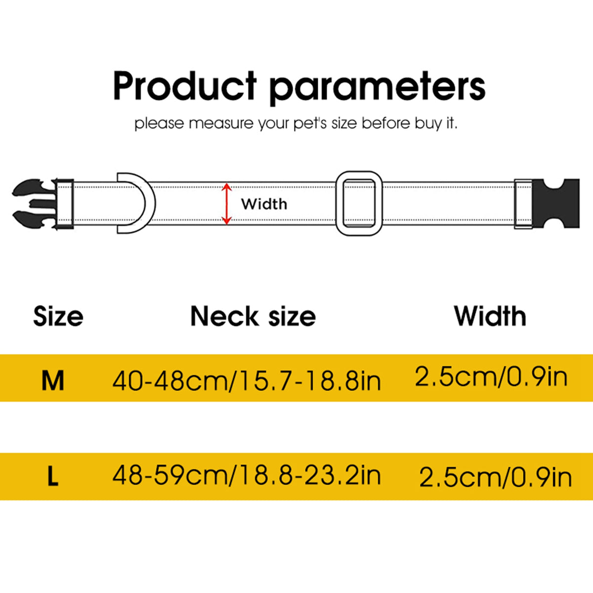 Reflective Strong Dog Collar for Medium Large Dogs, Nylon Tactical Dogs Collar with Reflective Safety Strip Leash Ring, Dog Training Collar Quick Release Buckle(L, 18.9''-23.2'')