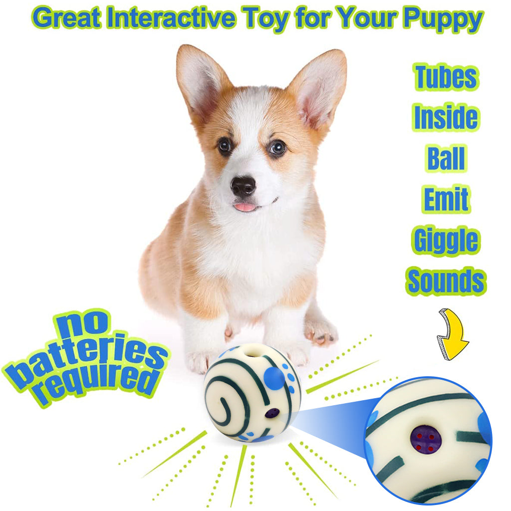 5.5 Inch Interactive Toy Ball for Dog, Dog Toys for Adult Dogs Fun Bouncing Sound Ball with Night Glow, PVC Dog Molar Chew Ball Funny Pet Ball Chewing Toy Ball Toy for Medium Large Dog