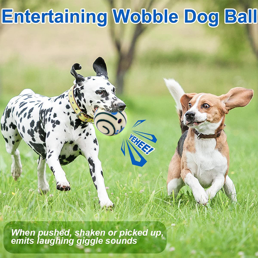 5.5 Inch Interactive Toy Ball for Dog, Dog Toys for Adult Dogs Fun Bouncing Sound Ball with Night Glow, PVC Dog Molar Chew Ball Funny Pet Ball Chewing Toy Ball Toy for Medium Large Dog