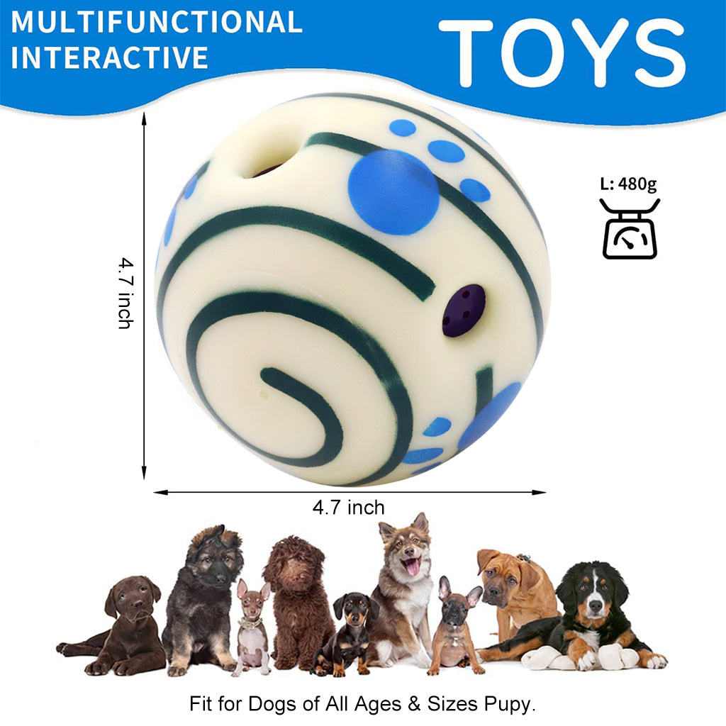 5.5 Inch Interactive Toy Ball for Dog, Dog Toys for Adult Dogs Fun Bouncing Sound Ball with Night Glow, PVC Dog Molar Chew Ball Funny Pet Ball Chewing Toy Ball Toy for Medium Large Dog