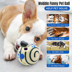 Qpets 5.5 Inch Interactive Toy Ball for Dog, Dog Toys for Adult Dogs Fun Bouncing Sound Ball with Night Glow, PVC Dog Molar Chew Ball Funny Pet Ball Chewing Toy Ball Toy for Medium Large Dog