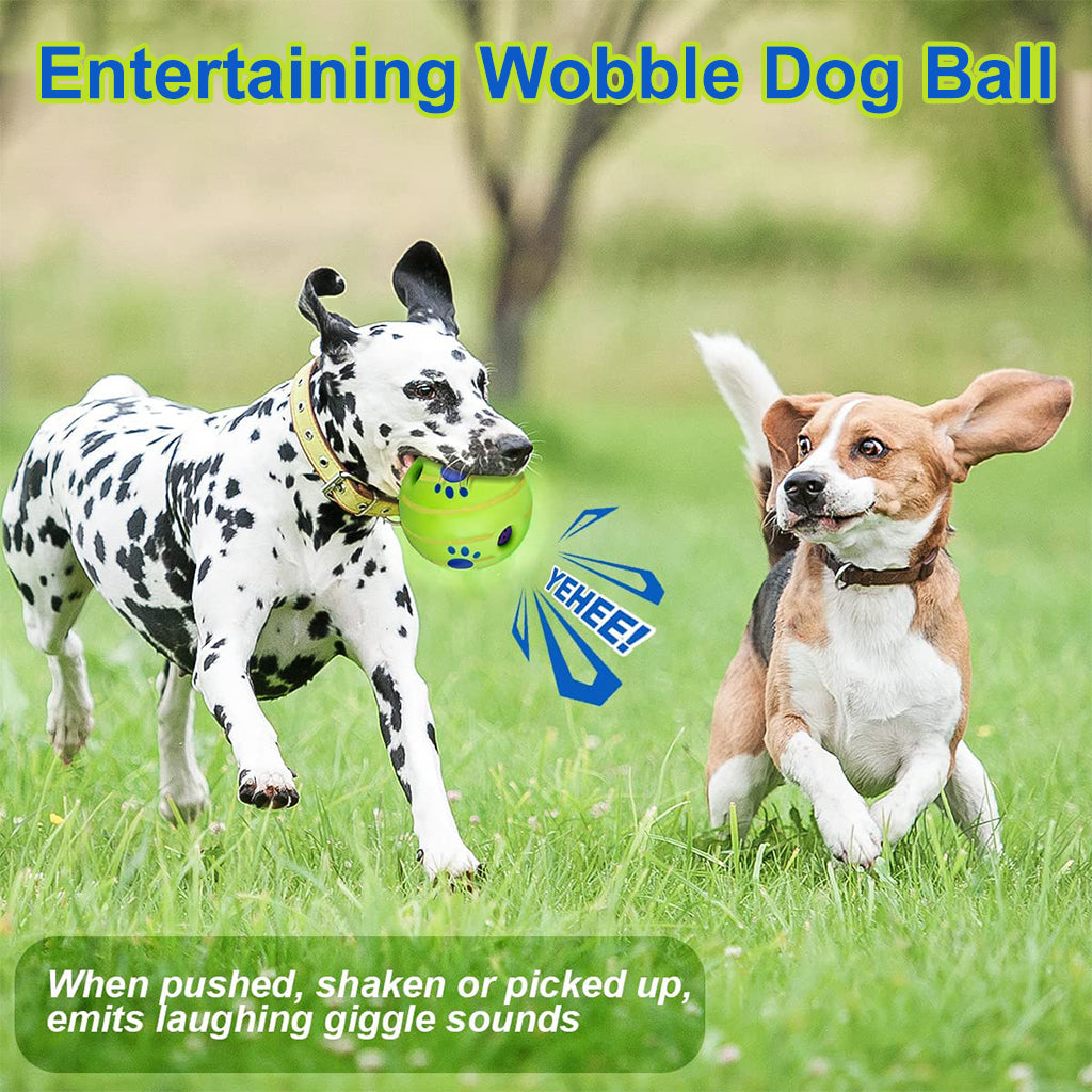 5.5 Inch Interactive Toy Ball for Dog, Dog Toys Fun Bouncing Giggle Ball, PVC Dog Molar Chew Ball Funny Pet Ball Chewing Toy Ball Toy for Dog Medium Large Pet Dogs