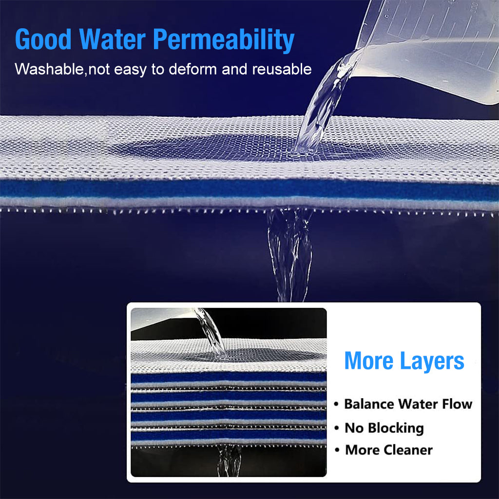 30 * 40cm Aquarium Filter High Density 8 Layer Filter Cotton Reusable Aquarium Filter Pad,Fish Tank Aquarium Tank Sponge Filter Cuttable Aquarium Filter s for Fish Tank