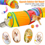 20 PCS Cat Toys for Kittens Set, Collapsible Cat Rainbow Tunnels for Indoor Cats, Family Set Cat Teaser Toy Cat Feather Toy Fluffy Mouse Crinkle Balls Toys for Cat Puppy Kitty