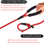 1.7m Dog Training Leash, Durable Light Reflecting Dog Leash, Dog Leash for Large Dogs, Adjustable Dogs Leash Anti-Strain Leash Braided Rope for Small Medium Large Dog(Red)