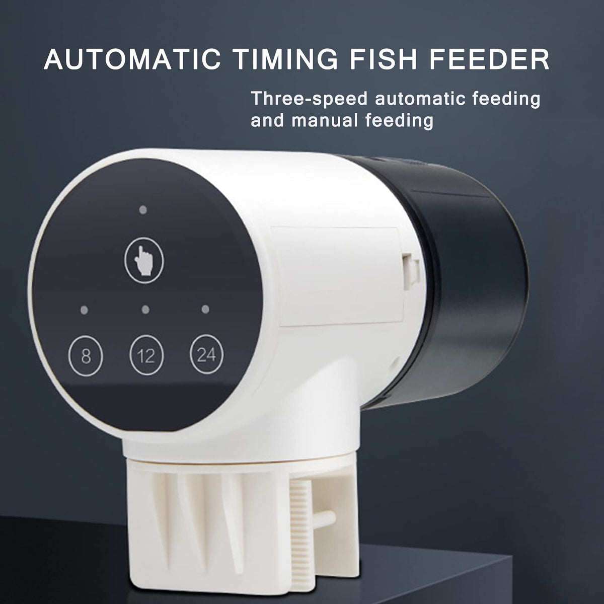 3 Way Automatic Fish Feeder for Aquarium Timer Turtle Food Fish Tank Accessories Aquarium Auto Feeder Fish for Marine Aquariums Pond(Not Including Battary)