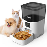 Automatic Pet Feeder, 3L Dog Feeder Pet Food Plastic Dispenser With Programmable Timer, Portion Control 1-4 Meals Per Day, Dual Power Supply For Small Medium Cats Dog Food Stand