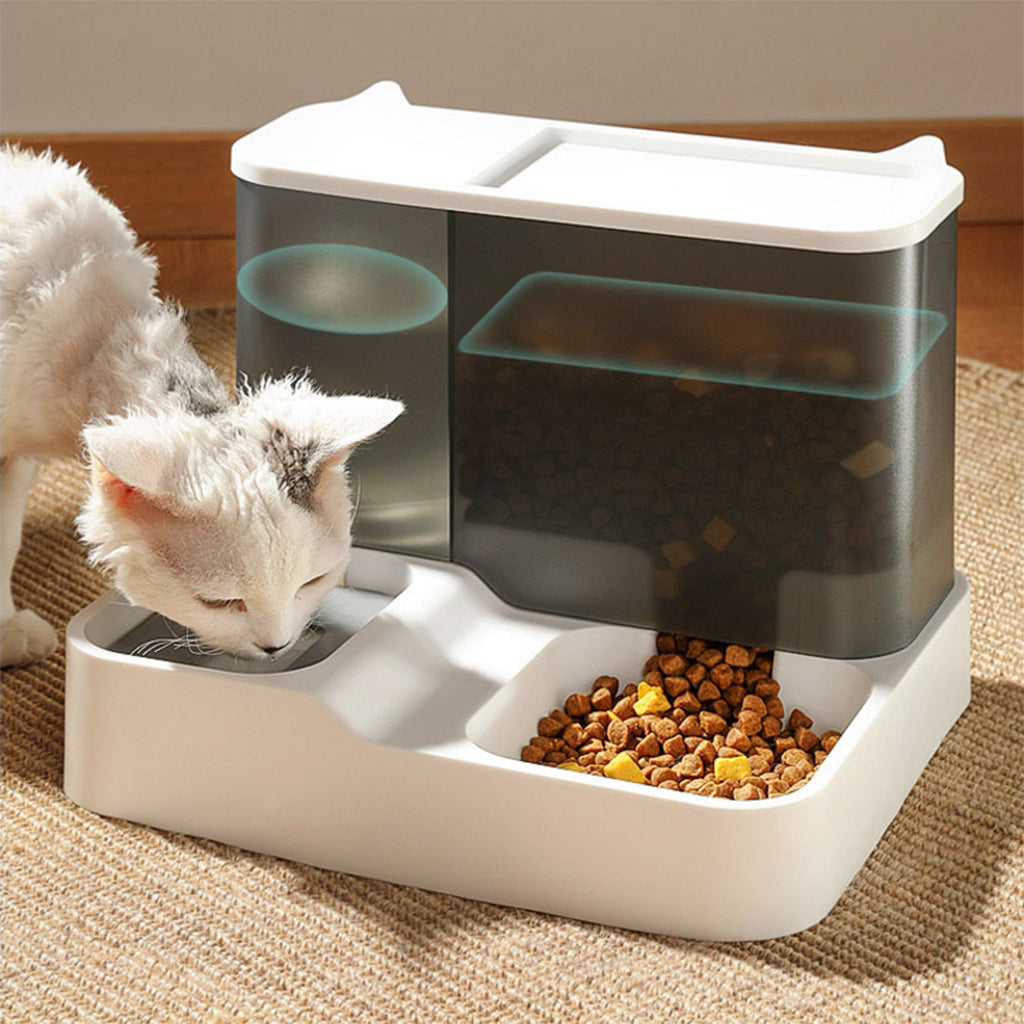 Qpets 2 in 1 Automatic Food Feeder and Water Dispenser Gravity Design