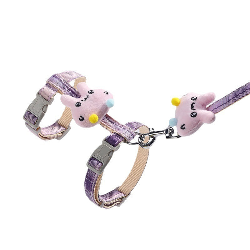 Cat Harness and Leash Set, Outdoor Harness for Cat with Quick Release Buckle Adjustable Cat Harness for Small Cats, Lightweight Soft Walking Travel Petsafe Harness