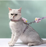 Cat Harness and Leash Set, Outdoor Harness for Cat with Quick Release Buckle Adjustable Cat Harness for Small Cats, Lightweight Soft Walking Travel Petsafe Harness