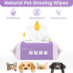 6 Pack AlcoholFree Pet Wipes Dogs AlcoholFree, Cat Dog Wipes, Wipes Pet Use Tear Stain Remover Wipes, Dog Wipes for Eye Ear Butt, Ear Cleaner Pads, Wet Wipes for Dog(80 Sheet/Pack)