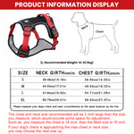 No Pull Dog Harness with Safety Reflective Strip Quick Release Buckle Adjustable Size Easy Control Handle for Small Medium Large Dog(Red,L, Recommended Weight: 14-22.5kg)