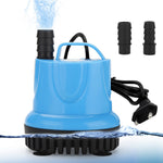 3200L/H Submersible Water Pump Aquarium Water Pump for Water Changing Submersible Water Pump with Bottom Suction Cups Submersible Aquarium Air Pump for Fish Tank, Fountain