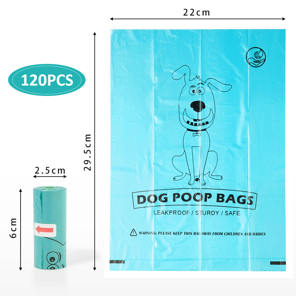 120pcs Dog Poop Bag Biodegradable Dog Poop Bag Large Dog Poop Bag Leakproof Waste Bag Plastic Bag for Dog Walking Dog Supplies